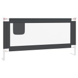 Cumpara ieftin Balustrada de protectie pat copii, gri inchis, 180x25 cm textil