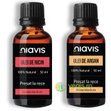 Pachet Ulei de Ricin Presat la Rece 50ml + Ulei de Argan Presat la Rece 50ml
