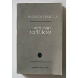 I. Negoițescu - &Icirc;nsemnări critice