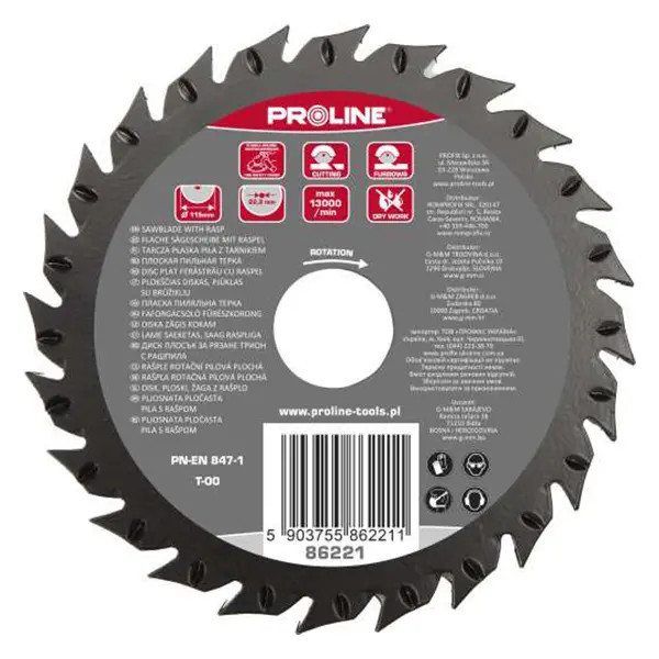 Disc Proline Raspel Circular Plat Frontal Diametru 230 mm