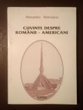 Alexandru Nemoianu - Cuvinte despre rom&acirc;nii-americani