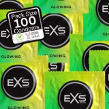 Prezervativ Fluorescent EXS, Glow in the Dark, 100 buc.