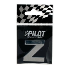 Autocolant 3D crom Type-3 (28mm) litera - Z Garage AutoRide foto