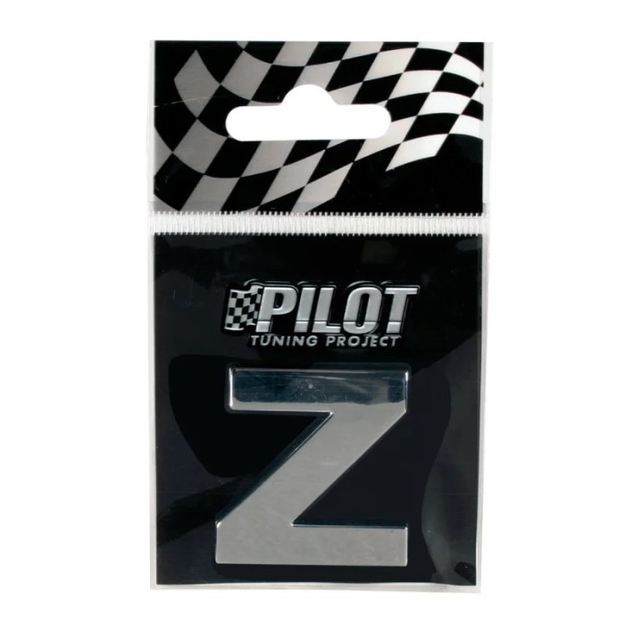 Autocolant 3D crom Type-3 (28mm) litera - Z Garage AutoRide