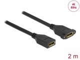 Cablu Displayport 4K60Hz M-M montare panou 2m, Delock 87101