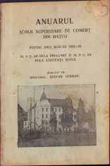HST C1151 Anuarul Școlii Superioare de Comerț din Hațeg 1922-23 foto
