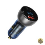 Incarcator Auto Baseus 65W 5A 1 x USB-A - 1 x USB-C Gri CCKX-C0A