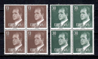 Spania 1981 - Regele Juan Carlos I - Noi valori, bloc de 4, MNH foto