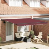 Cumpara ieftin Cortina Retractabilă Manual Roșu Burgund 400x300 cm țesătură