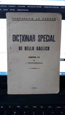 Dictionar Special de Bello Gallico foto