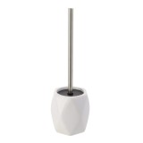 Perie Toaletă Piatră Efect Diamant &ndash; Alb Compoziție Polirăsină + Pvc
