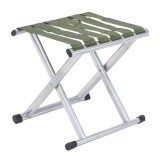 Scaun pliabil de camping, din metal si textil, fara spatar, maxim 300 kg, 30 x 26 x 31 cm, Verde, General