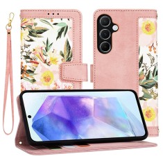 Husa personalizata fete Samsung Galaxy A55 5G Techsuit FlipCraft, roz foto