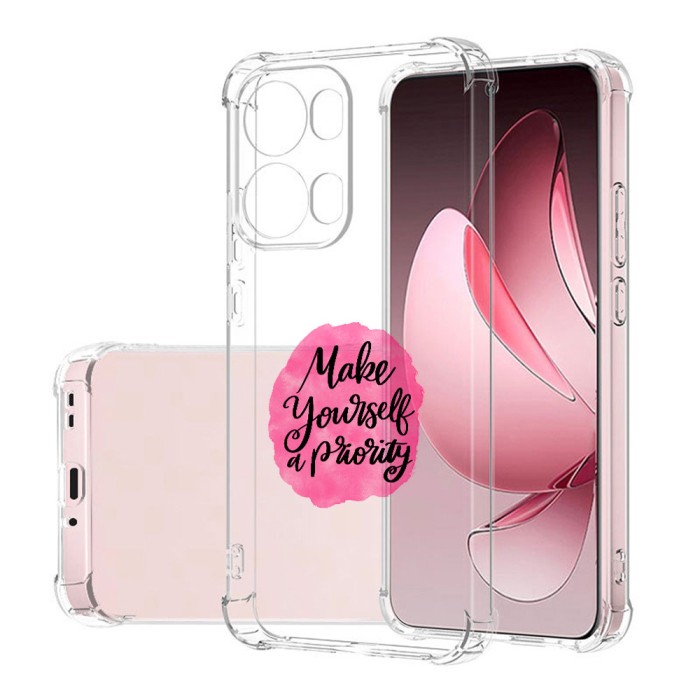 Husa antisoc pentru oppo reno13 pro, airbag pro, clear, make yourself a priority