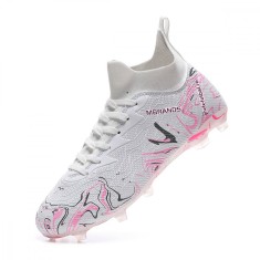 Ghete de fotbal MBrands, 8.3 cu glezna crampoane, culoarea alb 43