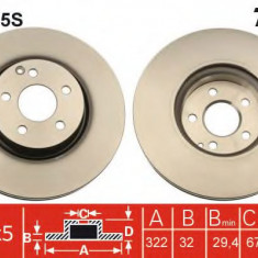 Disc frana MERCEDES E-CLASS T-Model (S212) (2009 - 2016) TRW DF6195S