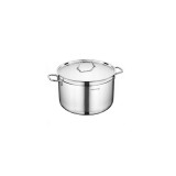 Oala cu capac din inox, 26X16cm 8.5litri, compatibila cu toate tipurile de aragaz, Korkmaz