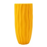 Vaza decorativa Ella Home, Waves, ceramica, galben, 29 cm