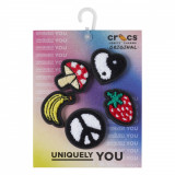 Jibbitz Crocs Peace &amp; Love Tufted Patch 5 Pack