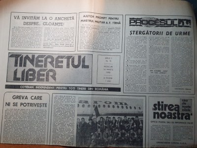 ziarul tineretul liber 14 martie 1990-art revolutie&amp;quot;misterele de la boteni&amp;quot; foto