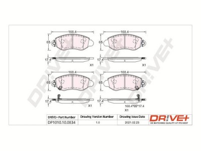 Dr!ve+ DP1010.10.0834 set placute frana,frana disc foto