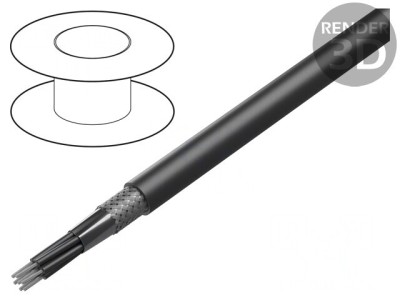 Cablu Electic HELUTHERM 145 MULTI 7x0,25mm2 Negru foto