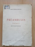 Sandu Tzigara-Samurcas - Preambules - Poemes - 1944 - cu dedicatia autorului