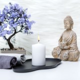 Lumanare - alba, fara parfum - 130 g