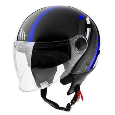 Casca Open Face Scutere/Motociclete MT Street SCOPE D7 Albastru Lucios&amp;ndash; omologare noua ECE 22.06 - M foto