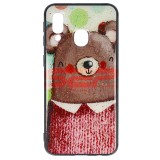 Husa Samsung Galaxy A40, Protectie UV, Model Bear, Sticla Copiere, Accesorii GSM