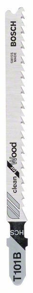 Set 100 panze ferastrau vertical T 101 B Clean for Wood, 100mm Bosch