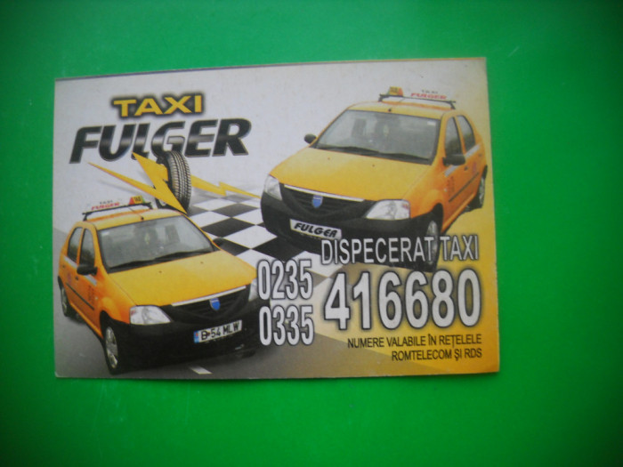 HOPCT 70740 TAXI FULGER 2010 BUCURESTI-CALENDAR/CALENDARE DE BUZUNAR-ROMANIA