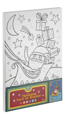 Set pictura pe numere - Mos Craciun si cadourile foto