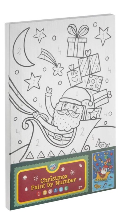 Set pictura pe numere - Mos Craciun si cadourile