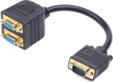 CABLU video GEMBIRD, splitter VGA (T) la 2 x VGA (M), 20cm, negru, &quot;CC-VGAX2-20CM&quot; (timbru verde 0.18 lei)