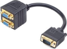 CABLU video GEMBIRD, splitter VGA (T) la 2 x VGA (M), 20cm, negru, &amp;quot;CC-VGAX2-20CM&amp;quot; (timbru verde 0.18 lei) foto