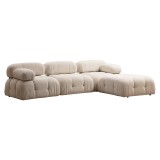 Cumpara ieftin Canapea modulara Divine cu material textil de culoare crem 288/190x75cm