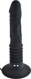 Vibrator Ass Fucker, 11 Moduri Vibratiii, Silicon, USB, Negru, 33.8 cm