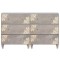 Bufet 2 buc. 60 x 33 x 75 cm Lemn de mango solid Gri - 4