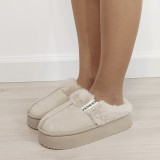 Cumpara ieftin Papuci de casa dama imblaniti, Bej 9719 112