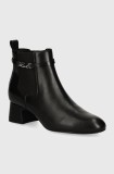 Karl Lagerfeld ghete chelsea de piele BONNIE femei, culoarea negru, cu toc drept, KL30344