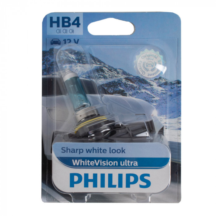 Bec Philips HB4 12V 55W P22D White Vision Ultra 9006WVUB1