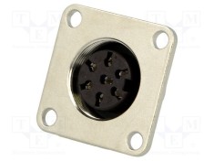 Conector M16 Soclu Mamă Lipire 7 PIN 5A 100V IP65 IP67 AMPHENOL C091D