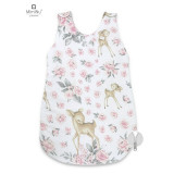 Sac de dormit pentru bebelusi MimiNu din bumbac 0-6 luni Sweet Deer Pink