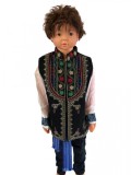 Cumpara ieftin Vesta Populara Copii, Broderie Colorata, Lana si Bumbac, 0-16 Ani, Traditionala, Costume Populare, Baieti si Fete
