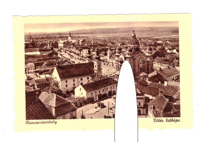 CP Targu Mures - Panorama, ocupatia maghiara, necirculata, dantelata, stare foarte buna