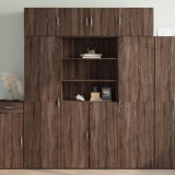 VidaXL Dulap &icirc;nalt, stejar maro, 80x42,5x185 cm, lemn prelucrat