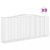 Cumpara ieftin Cosuri gabion arcuite 9 buc. 400x50x160/180 cm, fier galvanizat