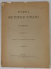 ANUARUL INSTITUTULUI GEOLOGIC AL ROMANIEI , VOLUMUL II , FASCICULA I CU 1 FIGURA IN TEXT SI 12 TABELE , 1908