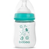 Baboo Anti-colic Glass Feeding Bottle Wide Neck biberon de sticlă 0m+ 150 ml
